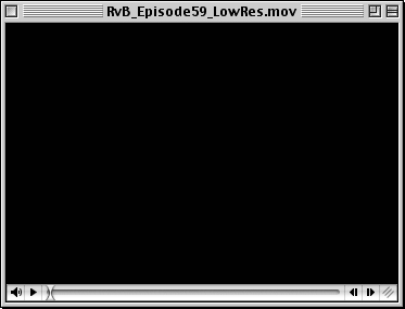 A MoviePlayer 2.5.1 window, showing off QuickTime 6.0.3's controller thumb.
