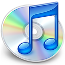 iTunes 7.0's icon: A CD with a shiny blue musical note in front of it.