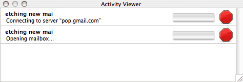 Same goes for capital F and lowercase L in Mail's Activity Viewer window.
