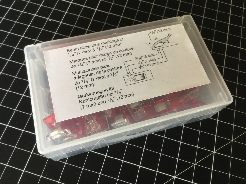 My box of Wonder Clips, with the label applied.