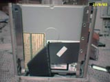 The optical drive, visible after removing the front plate.