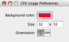 CPU Usage preferences window, without shadow.